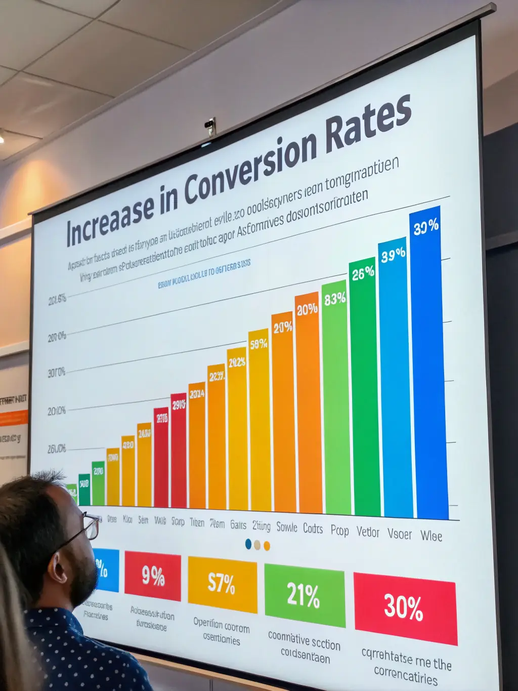 A graph showcasing improved conversion rates and customer retention, highlighting the tangible benefits of International Brokers HUB's services.